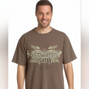 Men's 2009 NASCAR 50 Years Daytona 500 Brown T-Shirt 2XL